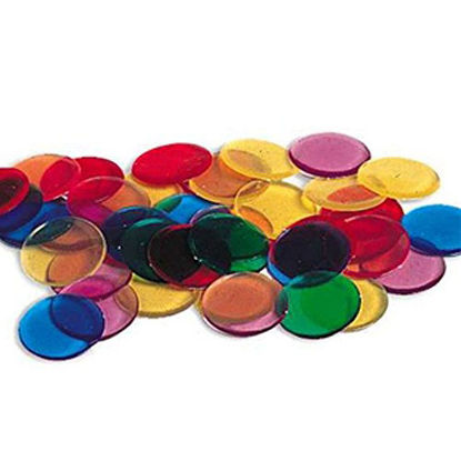 Picture of Learning Resources Transparent Color Counting Chips, Set of 250 Assorted Colored Chips, Ages 5+