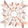 Picture of 72 Pieces 3D Butterfly Wall Decals Sticker Wall Decal Decor Art Decorations Sticker Set 3 Sizes for Room Home Nursery Classroom Offices Kids Girl Boy Bedroom Bathroom Living Room Decor (Rose Gold)