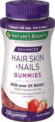 Picture of Nature's Bounty Optimal Solutions Advanced Hair, Strawberry, 200 Count