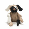 Picture of HuggleHounds Plush Corduroy Durable Squeaky Knottie Dog Toy for Aggressive Chewers (Patches The Mutt, Large)