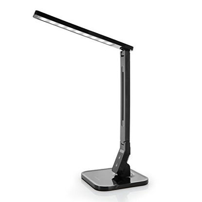 Picture of Tenergy 7W Dimmable LED Desk Lamp, 530 Lumens with 5 Dimming Levels, Touch Control with Auto Shut-Off Timer, Eye Protection Foldable Table Light for Home and Office