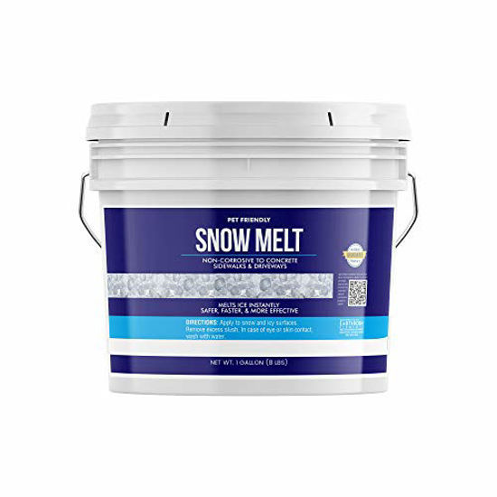 Picture of Earthborn Elements Snow Melt (1 Gallon) Fast-Acting & Powerful, Pet & Eco-Friendly Pellets, Safe on Concrete, Asphalt & Wood, Non-Corrosive & Made in USA