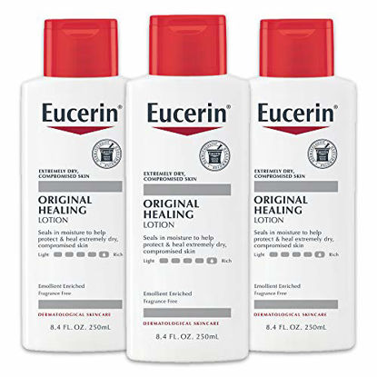 Picture of Eucerin Original Healing Lotion - Fragrance Free, Rich Lotion for Extremely Dry Skin - 8.4 fl. oz. Bottle (Pack of 3)