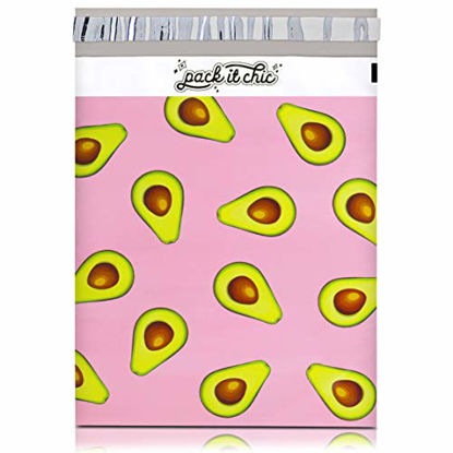 Picture of Pack It Chic - 10X13 (100 Pack) California Avocados Poly Mailer Envelope Plastic Custom Mailing & Shipping Bags - Self Seal