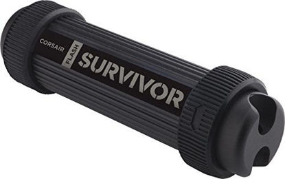 Picture of Corsair Flash Survivor Stealth 64GB USB 3.0 Flash Drive, Black (CMFSS3B-64GB)