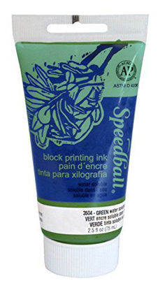 Picture of Speedball Water-Soluble Block Printing Ink, 2.5-Ounce Tube, Green