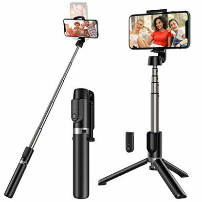 Picture of Yoozon Selfie Stick Tripod Bluetooth,Extendable Phone Tripod Selfie Stick with Wireless Remote Shutter Compatible with iPhone 12/SE 2/11/11 Pro/11 Pro Max/Xs,Galaxy S20/Note 10/S10/S9,Google and More