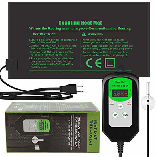 Digital Thermostat Controller for Seedling Heat Mat 68-108°F Temperature LED NEW 