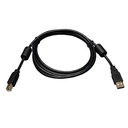 Picture of Tripp Lite USB 2.0 Hi-Speed A/B Cable with Ferrite Chokes (M/M) 6-ft. (U023-006), Black