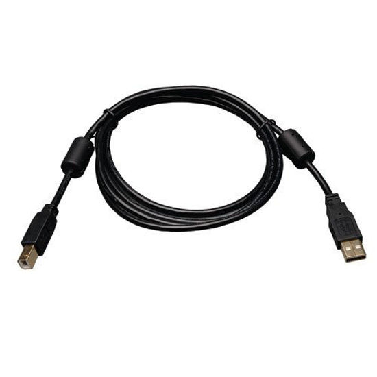 Picture of Tripp Lite USB 2.0 Hi-Speed A/B Cable with Ferrite Chokes (M/M) 6-ft. (U023-006), Black