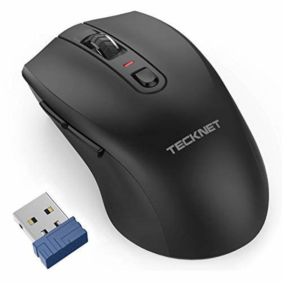 GetUSCart- Wireless Mouse, TeckNet Ergonomic 2.4G Wireless Optical Mobile  Mouse 4800 DPI with USB Nano Receiver for Laptop, PC, Chromebook, Computer  Windows, Android Laptop, Computer, Tablet, Smart Phone