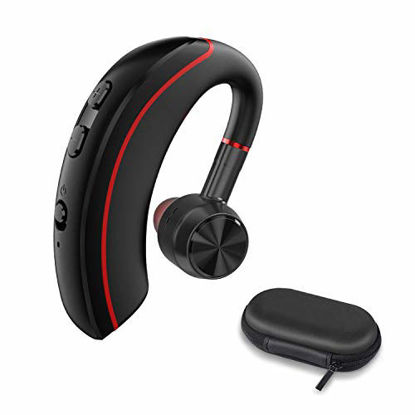 Picture of Bluetooth Headset Wireless Business Bluetooth V5.0 Earpiece Ultralight HD Headphones Hands-Free Earphones with Noise Cancellation Microphone Wide Compatible with Cell Phones for Office/Work Out/Truck