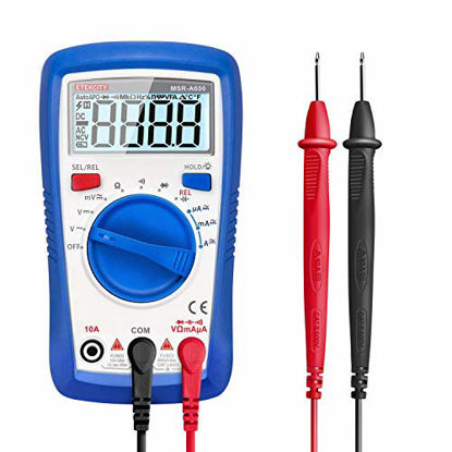 Picture of Etekcity Digital Multimeter, Auto-Ranging Voltage Tester Volt Ohm Amp Meter with Continuity, Diode, Capacitance and Resistance Test, Blue, MSR-A600