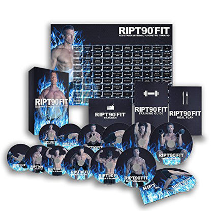 Picture of RIPT90 FIT: 90 Day Workout Program with 12+1 Exercise Videos + Training Calendar, Fitness Tracker & Training Guide and Nutrition Plan
