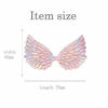 Picture of David Angie Laser Angel Wing Fabric Embossed 60 Pcs Iridescent Wing Patches for DIY Crafts Hair Accessories (Assorted 60 pcs)