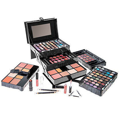 Picture of SHANY All In One Makeup Kit (Eyeshadow, Blushes, Powder, Lipstick & More) Holiday Exclusive - BLACK