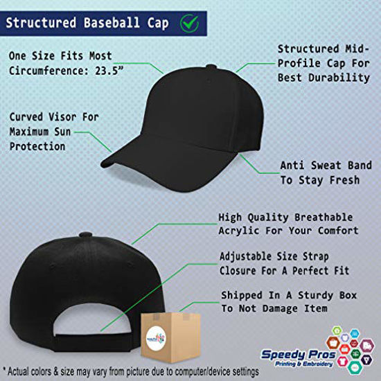 Speedy Pros Men's Baseball Cap – Unisex Mesh Trucker Hat With Snapback Closure, Pre-Curved Bill & Embroidered Designs - View #3
