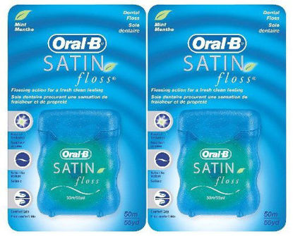 Picture of Oral B Satin Floss - Mint - 55 yd - 2 pk