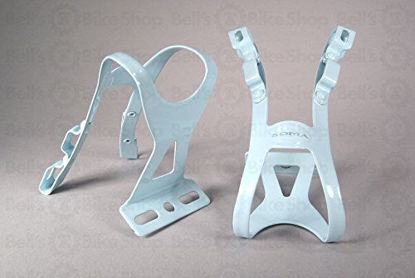 Picture of Soma Oppy XX 2-Strap Toe Clips Light Blue L/XL Pair Track Fixed Road Bike