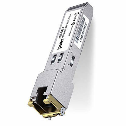 Picture of ipolex Gigabit RJ45 Copper UF-RJ45-1G Transceiver Module for Ubiquiti, Cisco GLC-T, Cisco Meraki, Netgear, D-Link, Supermicro Mini-GBIC - 1000Base-T Copper SFP Module (CAT5e Cable, 100-Meter)