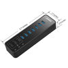 Picture of Anker 10 Port 60W Data Hub with 7 USB 3.0 Ports and 3 PowerIQ Charging Ports for MacBook, Mac Pro/Mini, iMac, XPS, Surface Pro, iPhone 7, 6s Plus, iPad Air 2, Galaxy Series, Mobile HDD, and More