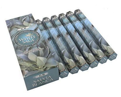 Picture of DharmaObjects Californian White Sage Incense 6 Box 120 Sticks