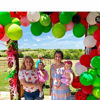 Picture of Fonder Mols Watermelon Party Tassel Garland DIY Kit Balloon Tail Tassels Melon Birthday Summer Party Decorations(Pack of 30, Coral Fuchsia Green Pink Polka) A24