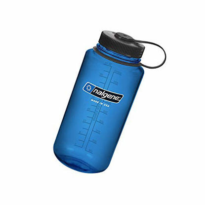 Picture of Nalgene Tritan Wide Mouth BPA-Free Water Bottle, Blue, 32 oz New