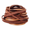 Picture of 3mm Flat Genuine Leather Cord, Strip Cord Braiding String Tan for Jewelry Making, Leather Shoe Lace, Arts & Crafts and Handicraft Purse (5 Yards)