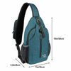 Picture of Waterfly Crossbody Sling Backpack Sling Bag Travel Hiking Chest Bags Daypack (Teal blue)
