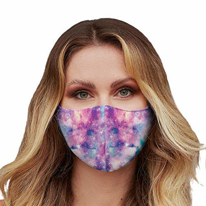Picture of Washable Face Mask with Adjustable Ear Loops & Nose Wire - 3 Layers, Made in USA (Milkyway Galaxy)
