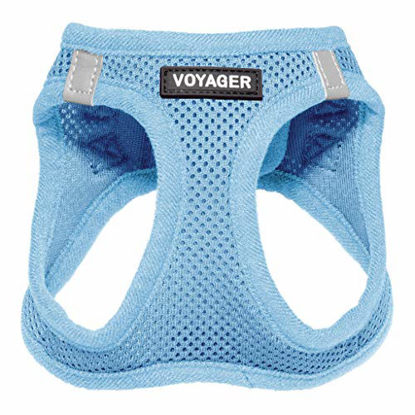 Picture of Best Pet Supplies Voyager Step-in Air Dog Harness - All Weather Mesh, Step in Vest Harness for Small and Medium Dogs Baby Blue (Matching Trim), XS (Chest: 13-14.5") (207T-BBW-XS)