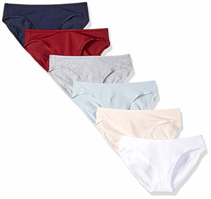 Picture of Amazon Essentials Women's Cotton Stretch Bikini Panty, 6 Pack Warm/Cool Assorted, S