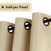 Picture of Linen Curtains Room Darkening Light Blocking Thermal Insulated Heavy Weight Textured Rich Linen Burlap Curtains for Bedroom / Living Room Curtain, 52 by 84 Inch - Beige (1 Panel)