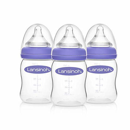 Picture of Lansinoh Breastfeeding Bottles for Baby, 5 Ounces, 3 count