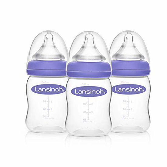 Picture of Lansinoh Breastfeeding Bottles for Baby, 5 Ounces, 3 count