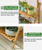 Picture of Bamboo 3-Tier Hanging Plant Stand Planter Shelves Flower Pot Organizer Storage Rack Folding Display Shelving Plants Shelf Unit Holder