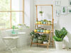 Picture of Bamboo 3-Tier Hanging Plant Stand Planter Shelves Flower Pot Organizer Storage Rack Folding Display Shelving Plants Shelf Unit Holder