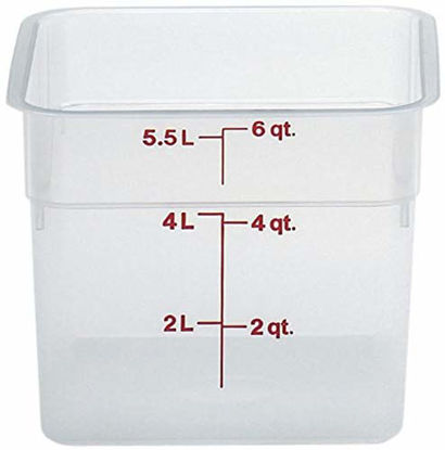 Picture of Cambro 6SFSPP190 CamSquare Storage Container, Translucent, 6 qt.