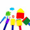 Picture of YZNlife 52 pcs Sponge Paint Brushes Kits Painting Brushes Tool Kit for Kids Early DIY Learning Include Foam Brushes,Pattern Brushes Set,Waterproof Apron, etc.
