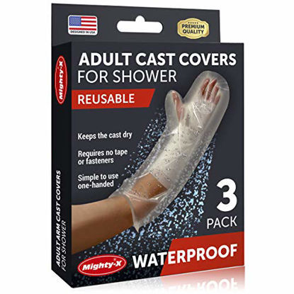 Picture of ?2021 Upgraded?Waterproof Cast Cover Arm - 100% Reusable - Watertight Seal - Adult Cast Covers for Shower Arm, Wrist & Hand - 3 Pack