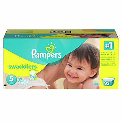 Picture of Pampers Swaddlers Disposable Diapers Size 5, 92 Count, GIANT ( Designs May Vary ) (Packaging May Vary)