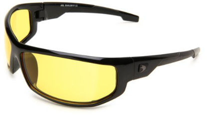 Picture of Bobster AXL Wrap Sunglasses, Black Frame/Yellow Anti-fog Lens