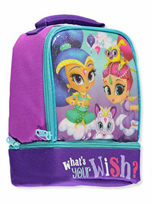 Picture of Nickelodeon Shimmer & Shine What's Your Wish Insulated Dual Compartment Lunch Tote with Handle Measures 7.5" W x 9.0" H x 5.0" Deep, Multicolor