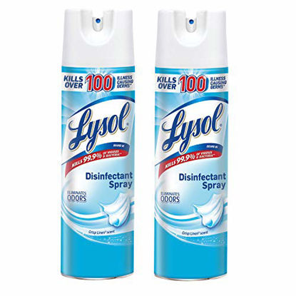 Picture of Lysol Disinfectant Spray, Basic Pack, Crisp Linen, 19 oz (Pack of 2)