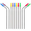 Picture of 12PCS Silicone Straw Tips, Multicolored Food Grade Straws Tips Covers Only Fit for 1/4 Inch Wide(6MM Outdiameter) Stainless Steel Straws