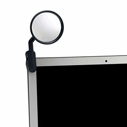 Picture of Peleg Design Watch-It Clip On Cubicle Mirror, Computer Rear-View Mirror, Convex Mirror for Personal Safety or Security Cabinet Desk Rear-View Monitors Blind Spot Mirror