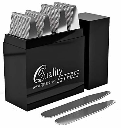 Picture of 50 Metal Collar Stays for Men in a Divided Box (24-2.2" & 26-2.5")