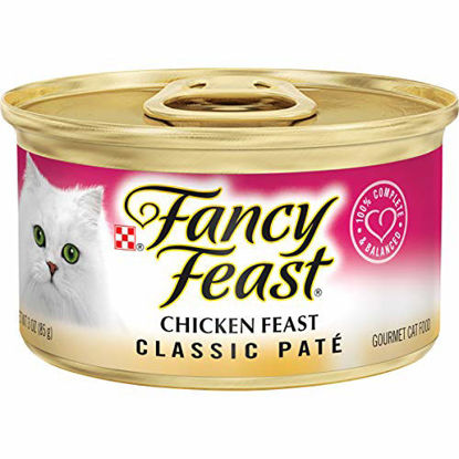 Picture of Purina Fancy Feast Grain Free Pate Wet Cat Food, Classic Pate Chicken Feast - (24) 3 oz. Cans