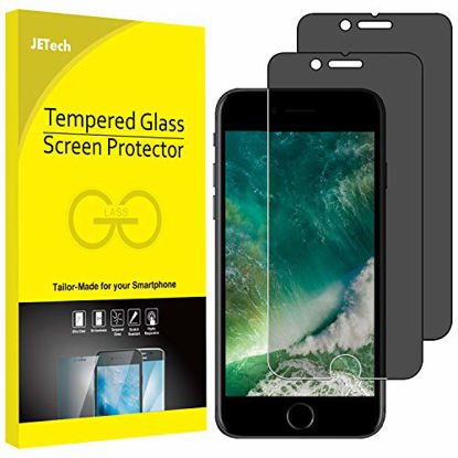Picture of JETech Privacy Screen Protector for iPhone 8 Plus and iPhone 7 Plus, Anti-Spy Tempered Glass Film, 2-Pack